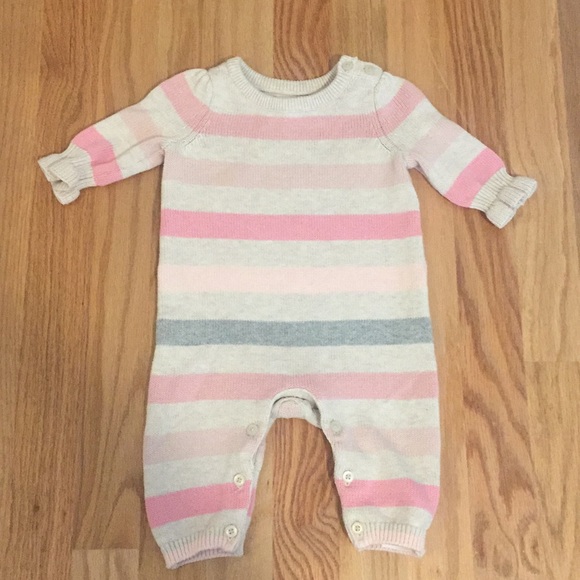 BabyGap Stripped Garter One Piece - Picture 2 of 4